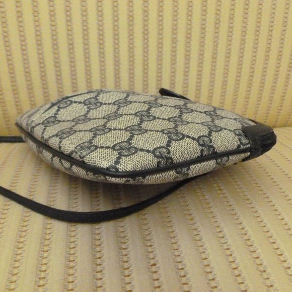 Gucci Navy GG Web Coated Canvas Crossbody Bag - Picture 6 of 10